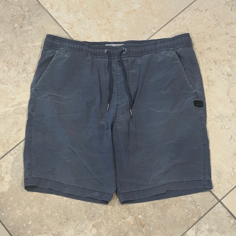 Billabong Larry Layback Stretch Short Mens L Blue Drawstring Skate Surf M232NBLO - Picture 1 of 9